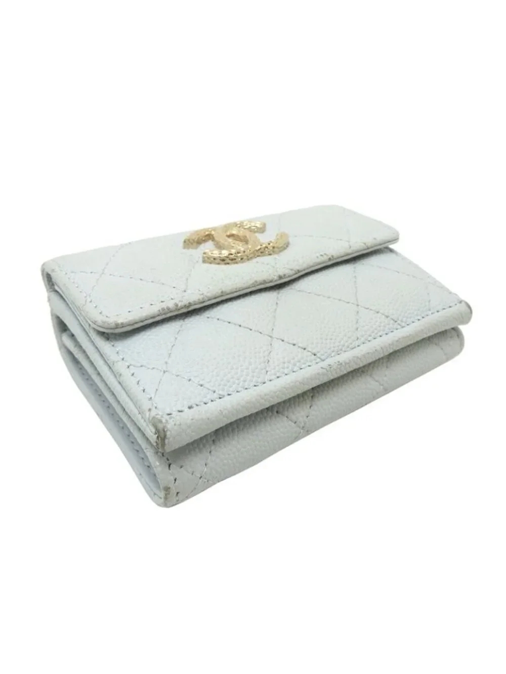 Chanel Trifold Wallet Blue